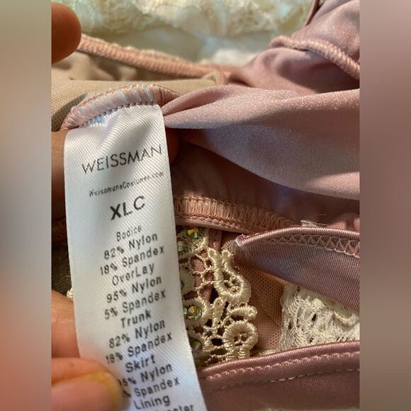 WEISSMAN Dance Costume ballet lyrical blush pink leotard dress I REST XLC child - Picture 6 of 10